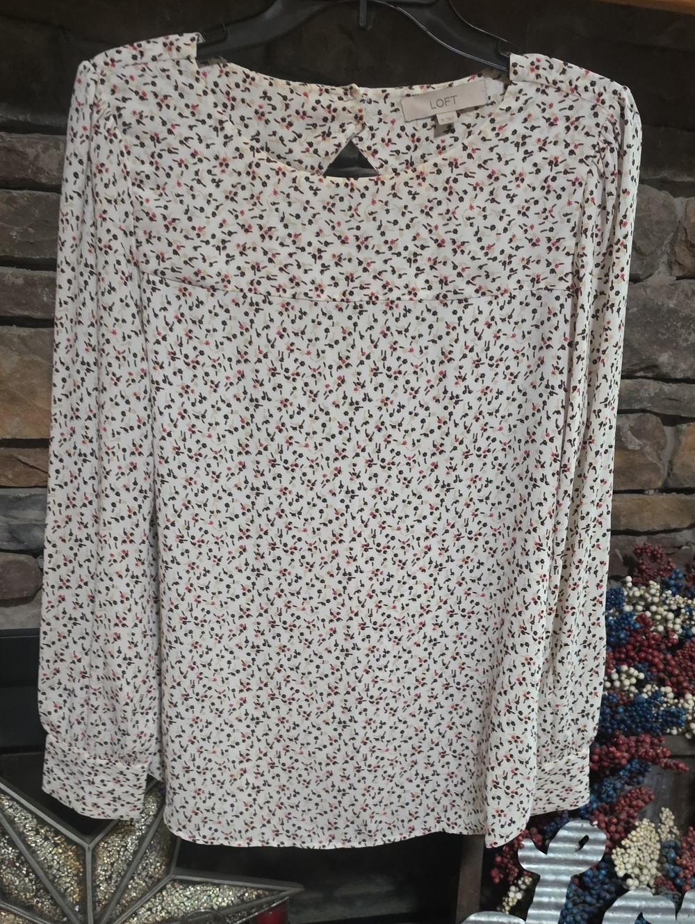 Loft Floral Blouse Sz M